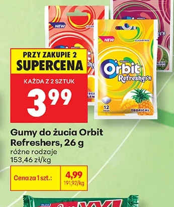 Orbit Gumy do żucia Refreshers 26 g