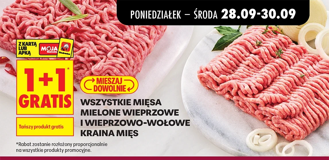Wszystkie mięsa mielone wieprzowe i wieprzowo-wołowe Kraina Mięs