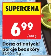 Dorsz atlantycki porcje bez skóry 1 kg