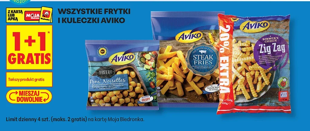 Wszystkie frytki i kuleczki Aviko