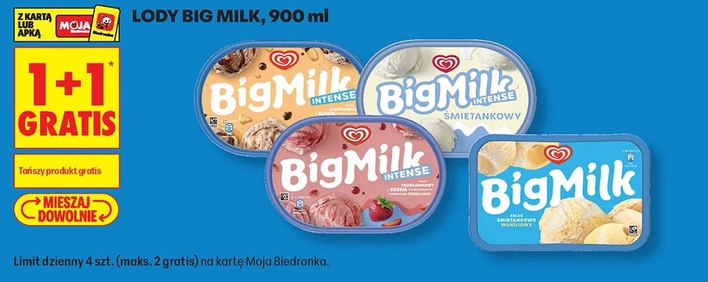 Lody Big Milk, 900 ml