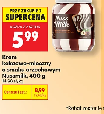 Nussmilk Krem kakaowo-mleczny o smaku orzechowym 400 g