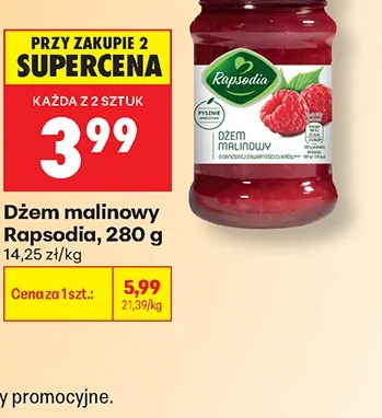 Rapsodia Dżem malinowy 280 g