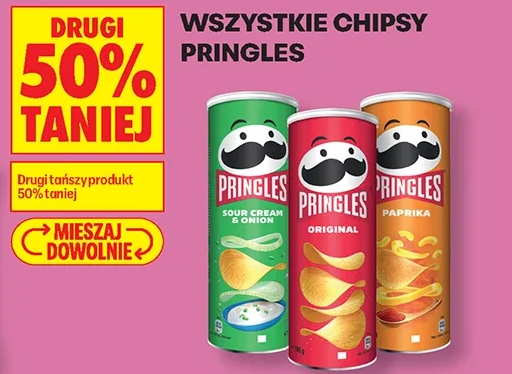 Wszystkie chipsy Pringles