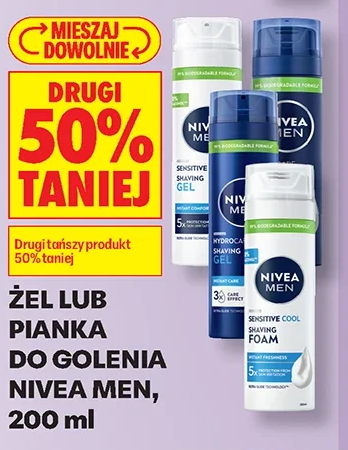 Żel lub pianka do golenia Nivea Men, 200 ml