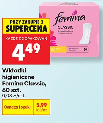 Femina Wkładki higieniczne Classic 60 szt.
