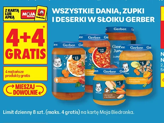 Wszystkie dania, zupki i deserki w słoiku Gerber