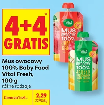 Mus owocowy 100% Baby Food Vital Fresh