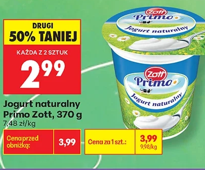 Zott Jogurt naturalny Primo 370 g