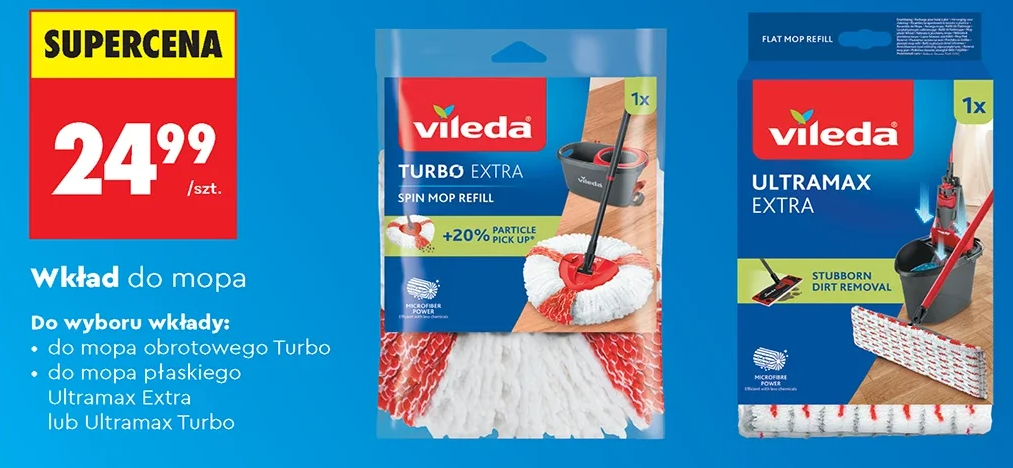 Wkład do mopa – do mopa obrotowego Turbo, do mopa płaskiego Ultramax Extra lub Ultramax Turbo 1 szt.