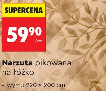Narzuta pikowana na łóżko, wym. 220 × 200 cm