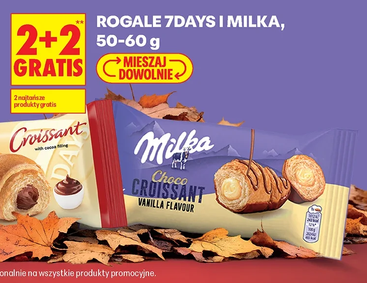 Rogale 7Days i Milka, 50–60 g
