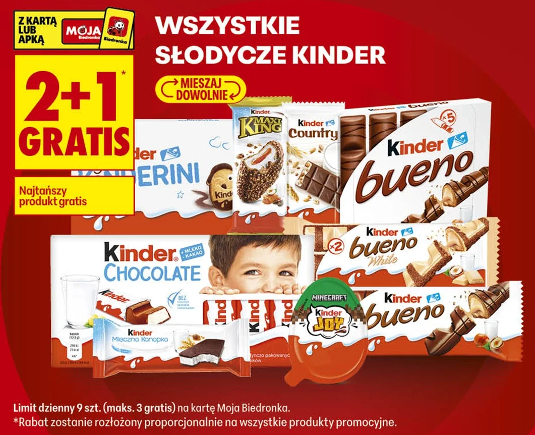 Wszystkie słodycze Kinder