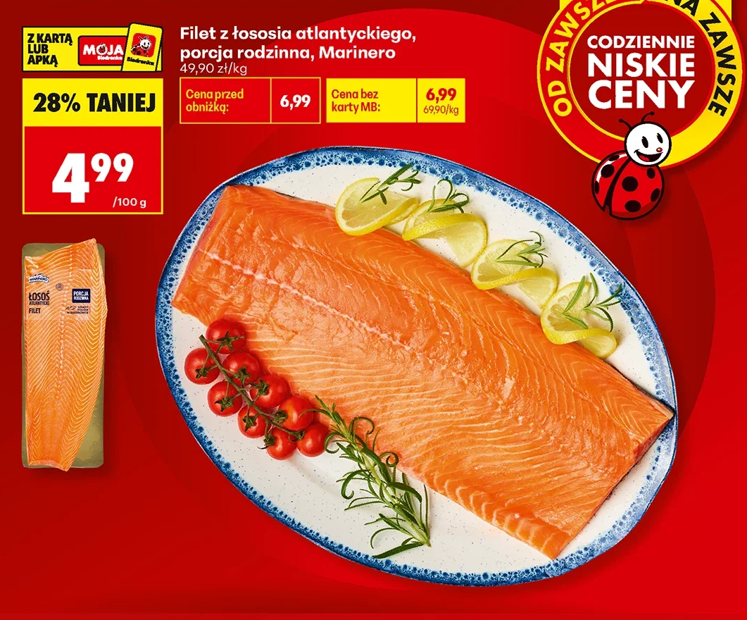Marinero Filet z łososia atlantyckiego, porcja rodzinna 1 kg