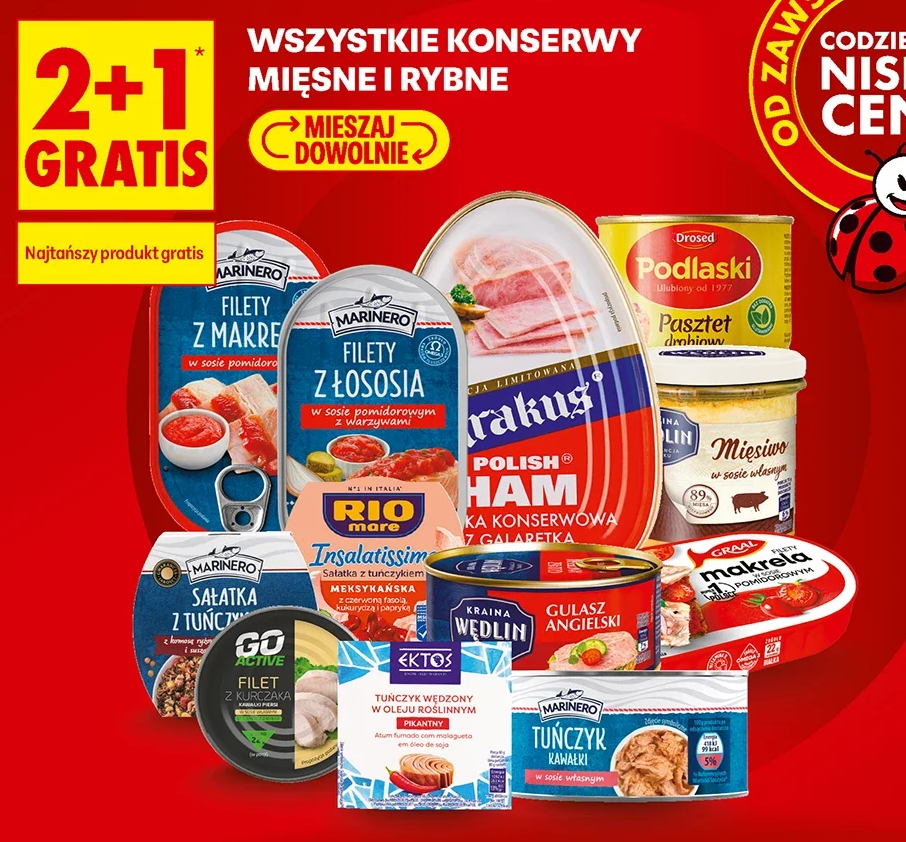 Wszystkie konserwy mięsne i rybne