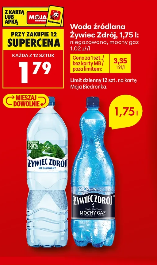 Żywiec Zdrój Woda źródlana 1,75 l