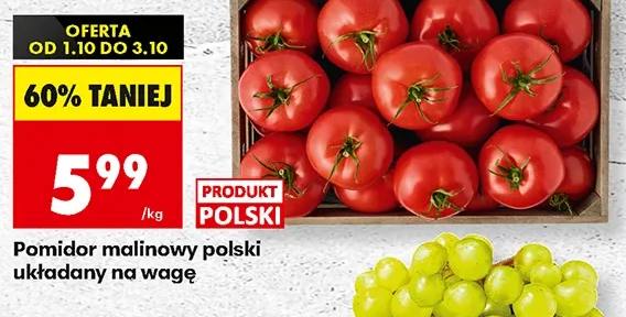Pomidor malinowy polski układany na wagę 1 kg