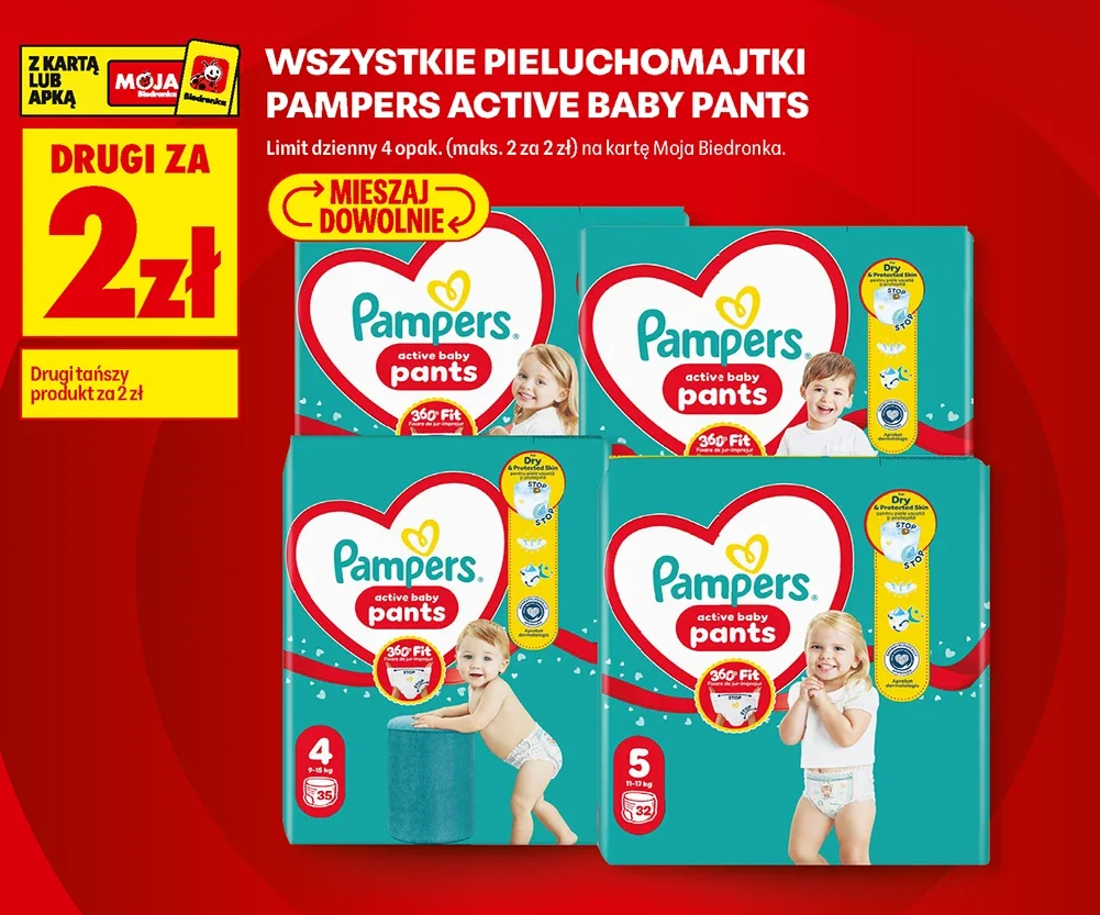 Wszystkie pieluchomajtki Pampers Active Baby Pants