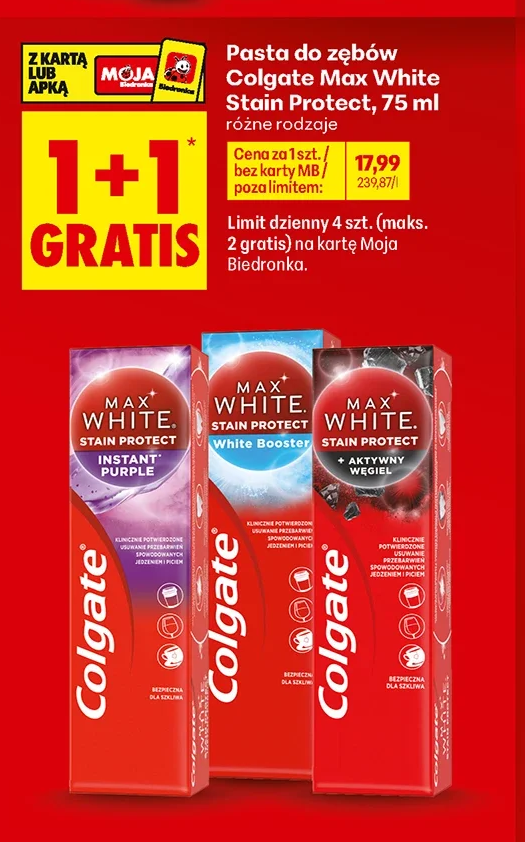 Colgate Pasta do zębów Max White Stain Protect 75 ml