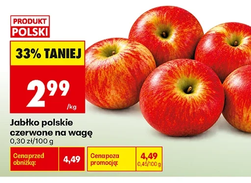 Jabłko polskie czerwone na wagę 1 kg