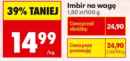 Imbir na wagę 1 kg
