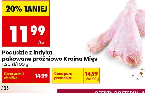 Kraina Mięs Podudzie z indyka z przyprawą próżniowo 1 kg