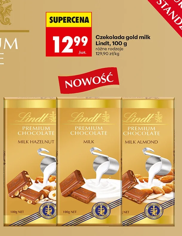 Lindt Czekolada gold milk 100 g