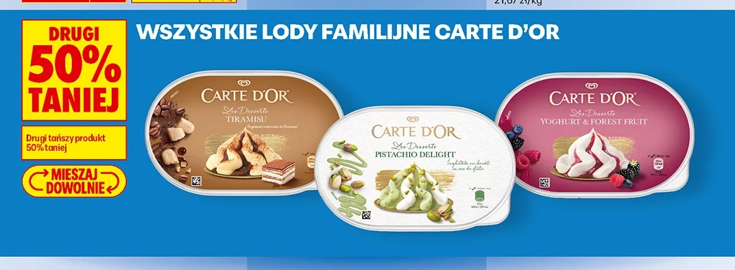 Wszystkie lody familijne Carte d’Or