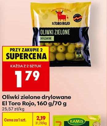 El Toro Rojo Oliwki zielone drylowane 160 g