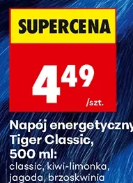 Tiger Napój energetyczny Classic; classic, kiwi-limonka, jagoda, brzoskwinia 500 ml