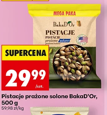 BakaD’Or Pistacje prażone z solą 500 g