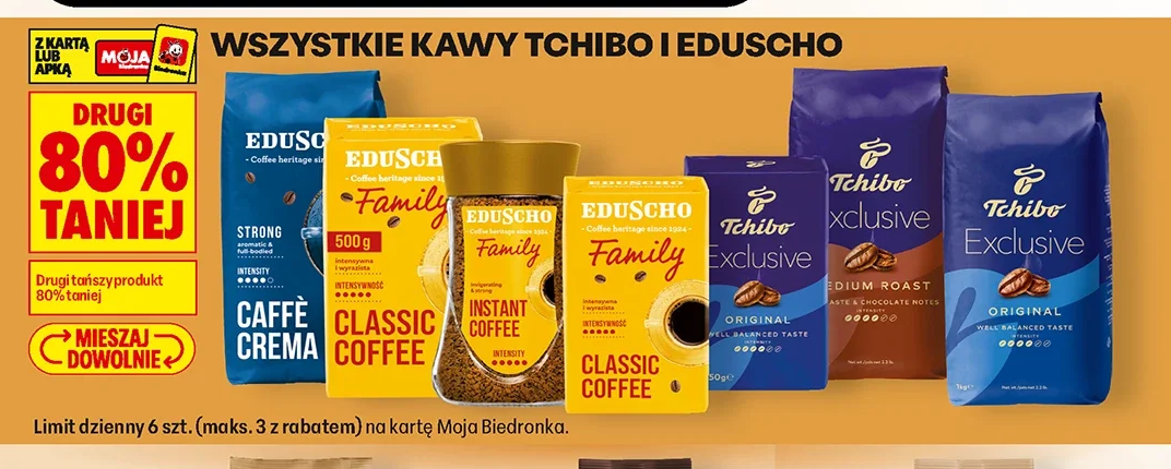 Wszystkie kawy Tchibo i Eduscho