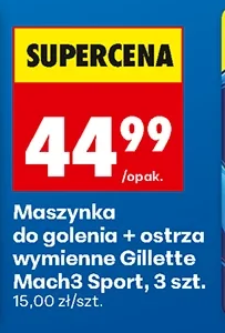 Gillette Maszynka do golenia + ostrza wymienne Mach3 Sport 3 szt.