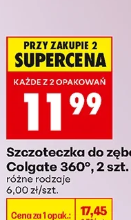 Colgate Szczoteczka do zębów 360° 2 szt.