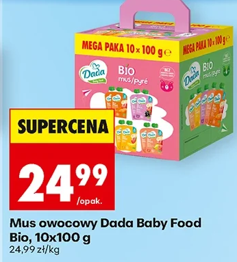 Dada Mus owocowy Baby Food Bio 10 × 100 g
