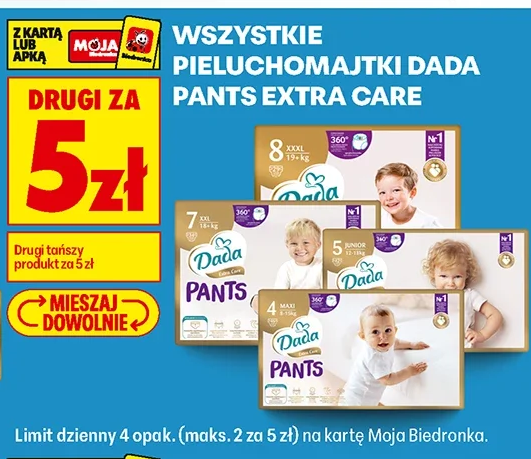 Wszystkie pieluchomajtki Dada Pants Extra Care