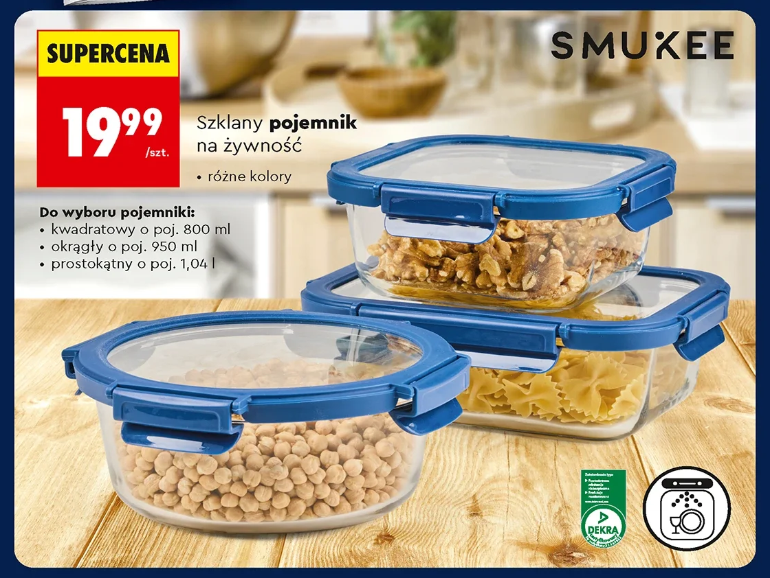 Szklany pojemnik na żywność 800 ml