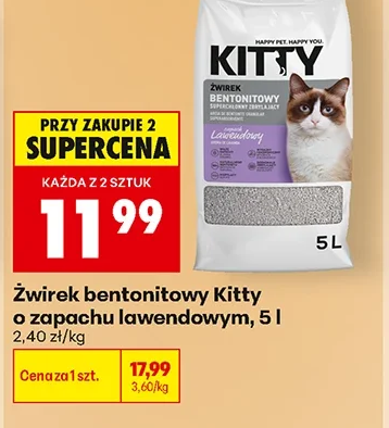 Kitty Żwirek bentonitowy o zapachu lawendowym 5 l