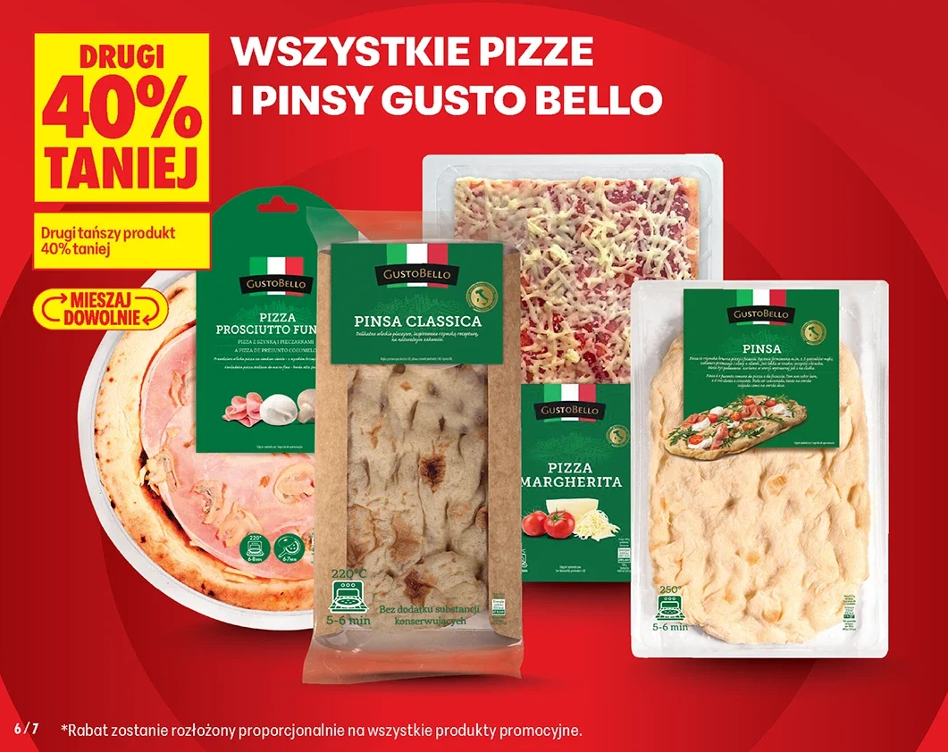 Wszystkie pizze i pinsy Gusto Bello