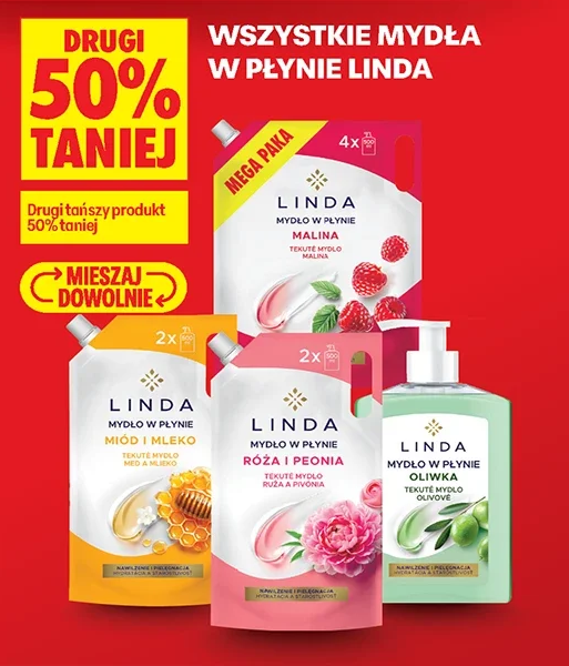 Wszystkie mydła w płynie Linda