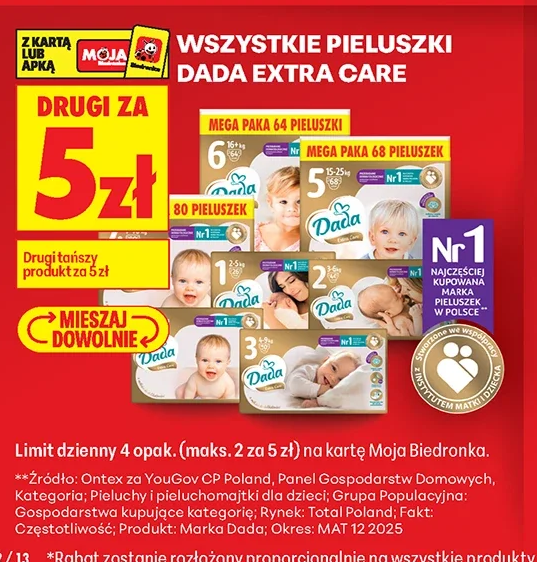 Wszystkie pieluszki Dada Extra Care