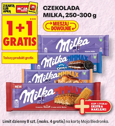 Czekolada Milka, 250–300 g