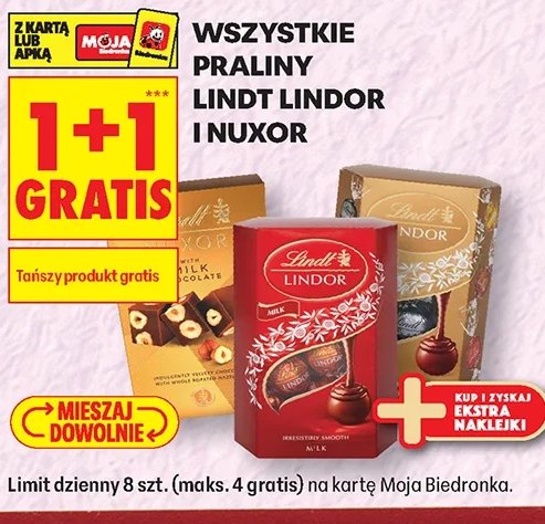 Wszystkie praliny Lindt Lindor i Nuxor