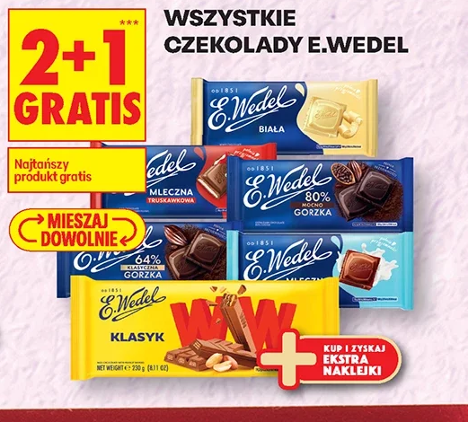 Wszystkie czekolady E.Wedel