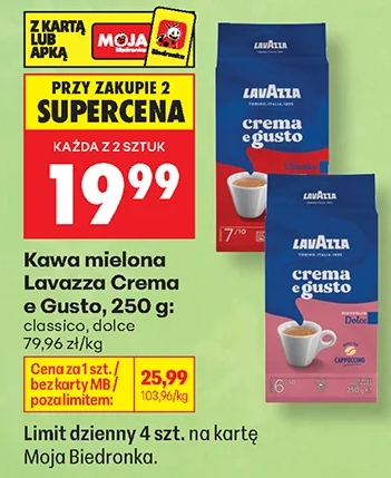 Lavazza Kawa mielona Crema e Gusto 250 g