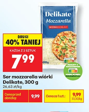Delikate Ser mozzarella wiórki 300 g