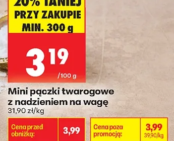 Mini pączki twarogowe z nadzieniem na wagę 1 kg
