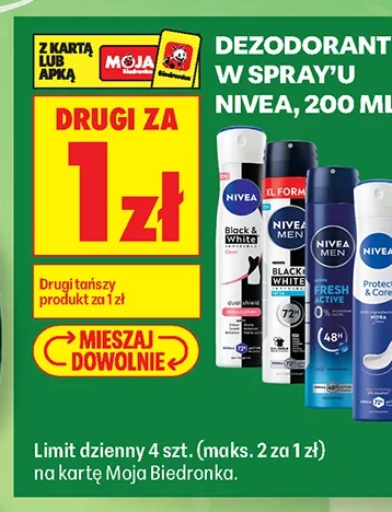 Dezodoranty w spray'u Nivea, 200 ml