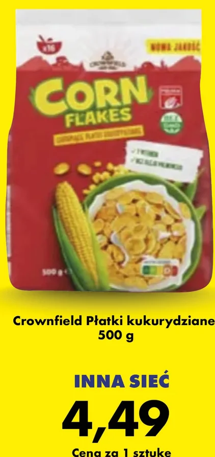 Crownfield Płatki kukurydziane 500 g