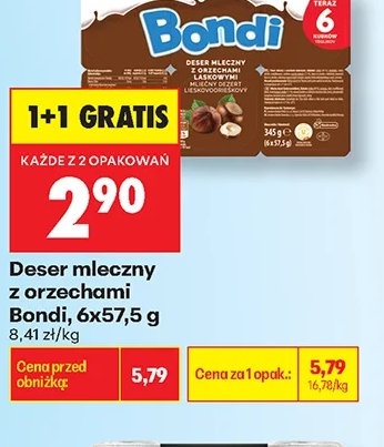 Bondi Deser mleczny z orzechami 6 × 57,5 g